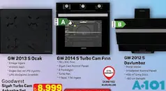 GOODWEST SİYAH TURBO CAM ANKASTRE SET GW 2013 S OCAK-GW 2014 S TURBO CAM FIRIN-GW 2012 S DAVLUMBAZ fiyat ve kampanya bilgisi